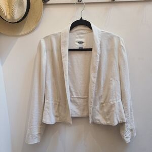 Old Navy - Linen Blend Neutral Blazer - Flax Colour  - Size S